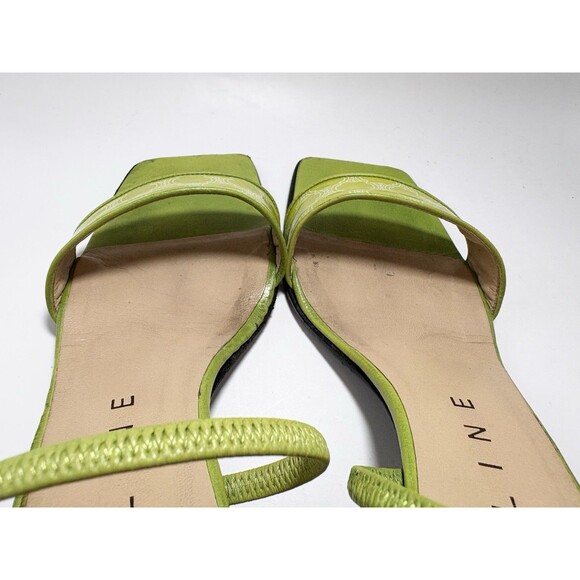 Celine S/S 2000 RTW Lime Green Kitten Heels Macadam Vintage Y2K Sz 36 6 - Picture 9 of 10